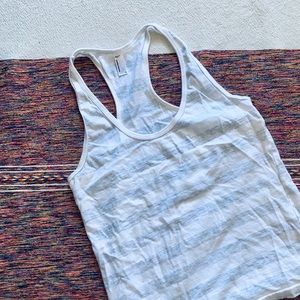 AMERICAN APPAREL • GRAY/WHITE TANK • SIZE S